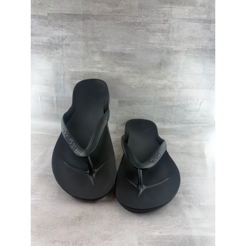 Archies High Arch Support Flip Flops Black Orthotic Recovery Sandals W11 M10
